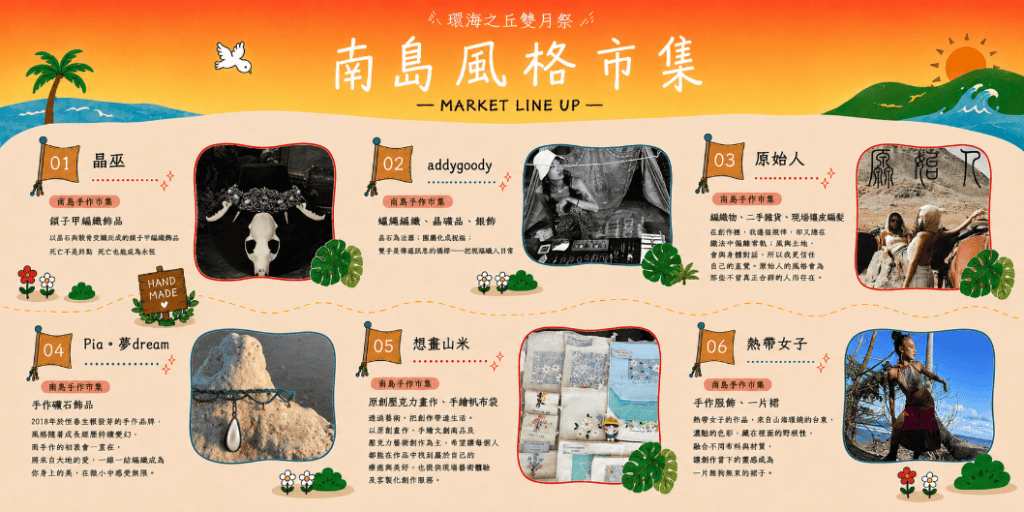 圖說:雙月祭以山海景觀為背景,結合音樂與市集,打造南國度假氛圍。